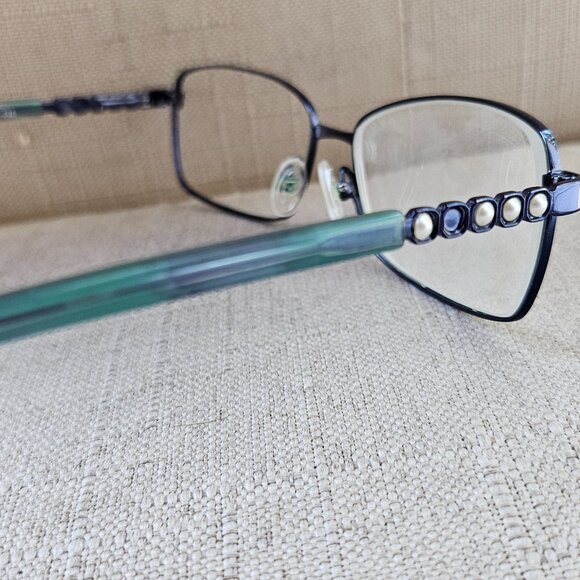 Nine West Women Glasses NW1079 434 Navy Blue Pearl Eyeglasses Frame 54[]15-135 - Picture 10 of 15